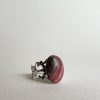 Bague en métal argenté et rhodocrosite