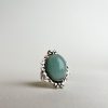 Bague en laiton argenté et amazonite