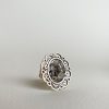 Bague en laiton argenté et diamands d'herkimer