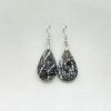 Boucles d'oreilles en argent 925 et bois fossilisé