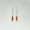 Boucles d'oreilles en argent 925 et ambre de la Baltique