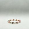Bracelet en rhodocrosite et nacre avec perles en argent 925
