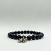 Bracelet homme en tourmaline noire