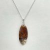 Pendentif en agate mousse rouge