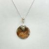 Pendentif en agate fleur