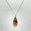Pendentif en agate mousse rouge