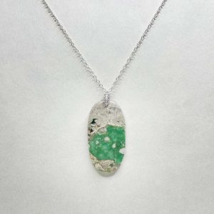 Pendentif en variscite et argent 925