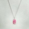 Pendentif en pétalite rose et argent 925