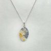 Pendentif en agate plume doublet(résine)
