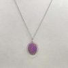 Pendentif en phosphosidérite et fil de cuivre argenté