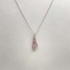 Pendentif en kunzite rose brute et fil d'argent 925