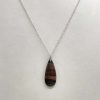 Pendentif en bois fossilisé et argent 925