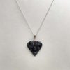 Pendentif en corail fossilisé noir et argent 925