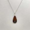 Pendentif en jaspe héliotrope et argent 925