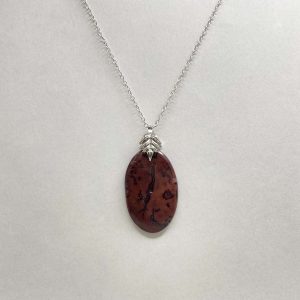 Pendentif en jaspe grain de café