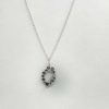 Pendentif en iolite hématite et fil de cuivre argenté