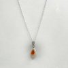 Pendentif en opale de feu cantera du Mexique et argent 925