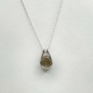Pendentif en quartz rutile sur argent 925