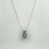 Pendentif en péristérite sur argent 925 et zircon