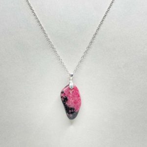 Pendentif en rhodonite et argent 925