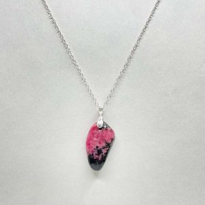 Pendentif en rhodonite et argent 925