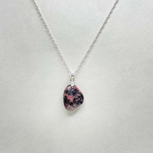 Pendentif en rhodonite et argent 925