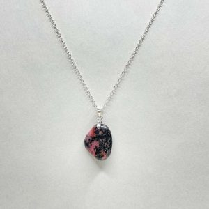 Pendentif en rhodonite et argent 925