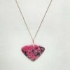 Pendentif en rhodonite et argent 925 plaqué or rose