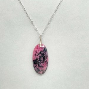 Pendentif en rhodonite et argent 925