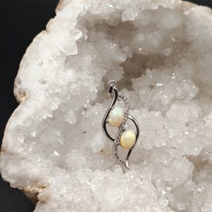 Pendentif en véritable opale welo d&rsquo;Éthiopie