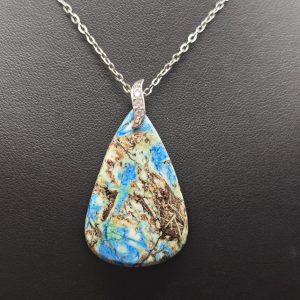 Pendentif en azurite turquoise